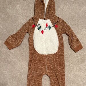 Carter's Tan Reindeer Pajama Set